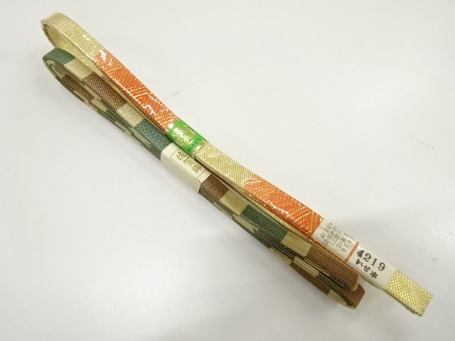 JAPANESE KIMONO / UNUSED OBIJIME / SAGANISHIKI 2-PIECE SET